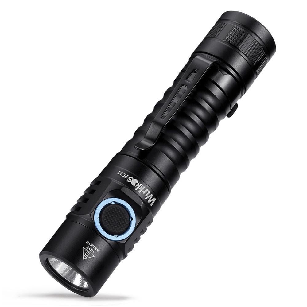 Ліхтарик ручний Wurkkos FC11 з акумулятором 18650 та зарядкою USB 1300 лм Чорний