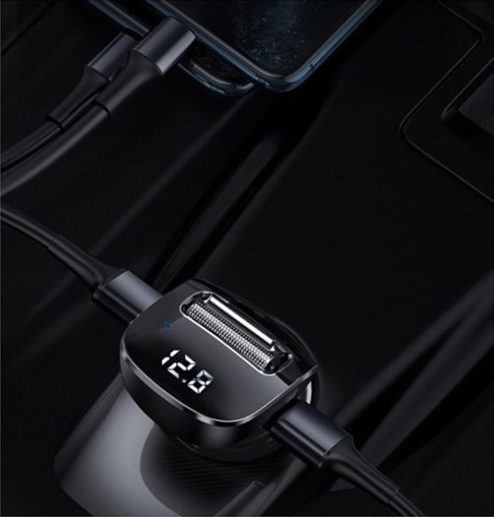 Модулятор FM в машину с функцией зарядного устройства 2 USB порта Baseus Streamer F40 AUX Bluetooth 5,0 MP3 Dual-USB 3А (CCF40-01) - фото 6