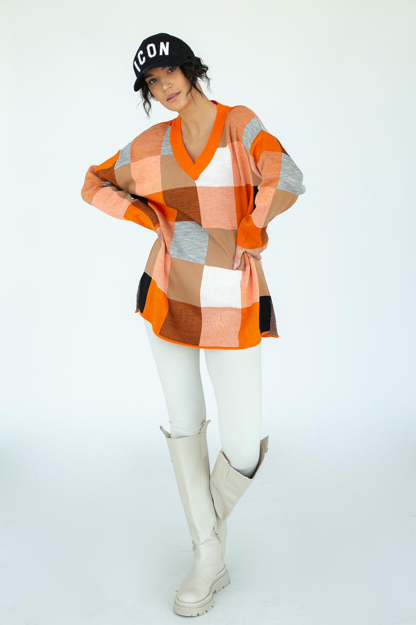 Кофта оверсайз LUREX S Оранжевый (9442266)