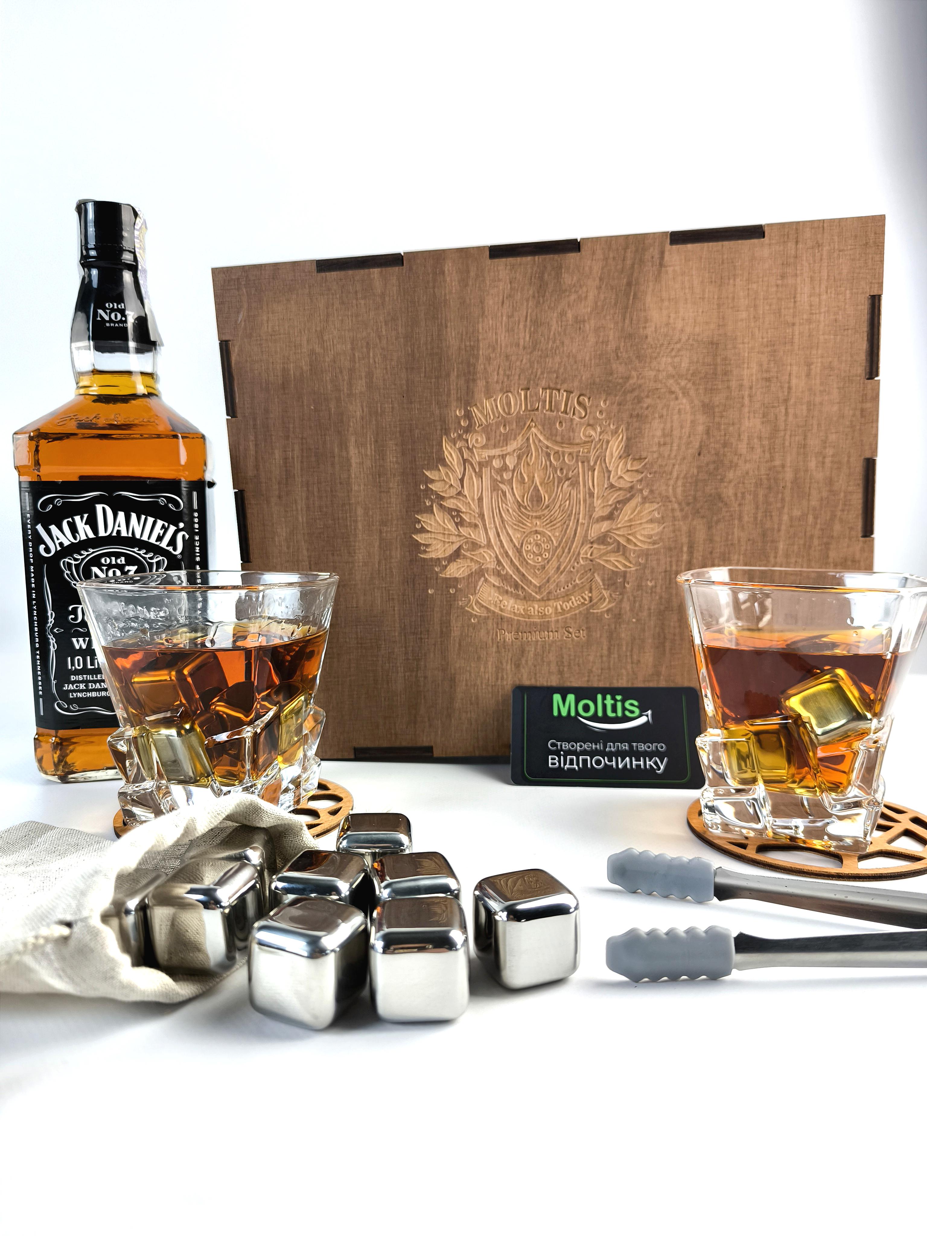 Набор подарочный Moltis Whisky Stones Saxum камни 8 шт. Silver/Brown (MR-1013)