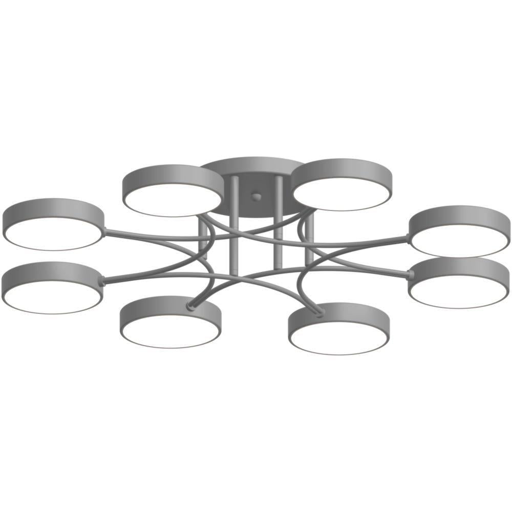 LED-люстра потолочная Sirius с круглыми плафонами 3000/6500К IP20 B X13266/8 144W Серый (28685938)