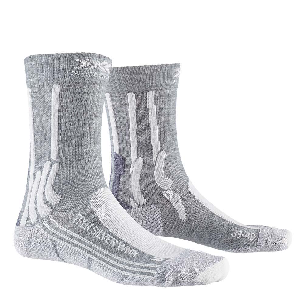 Жіночі шкарпетки X-SOCKS Trek Silver 4.0 XS-TS07S19W-G032 p. 37/38 Dolomite Grey Melange/Pearl Grey - фото 1