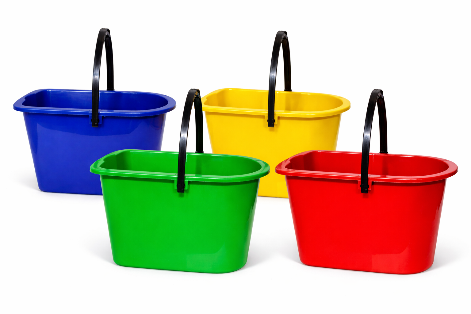 Комплект відер для прибирання Soloplast з ручкою 4 шт. 14 л (ВО-14Н)