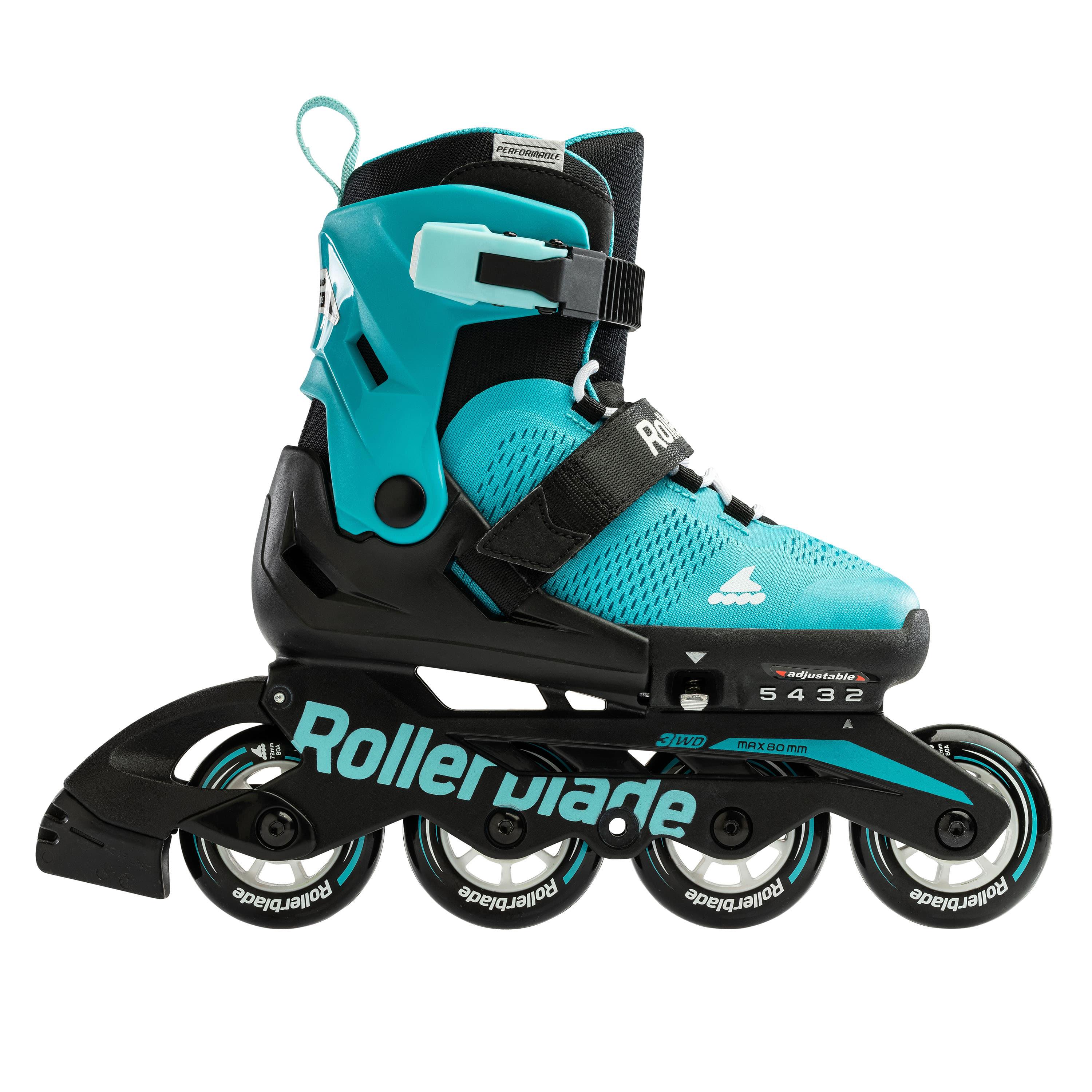 Ролики дитячі Rollerblade Microblade р. 33-36,5 Чорно-блакитний - фото 5