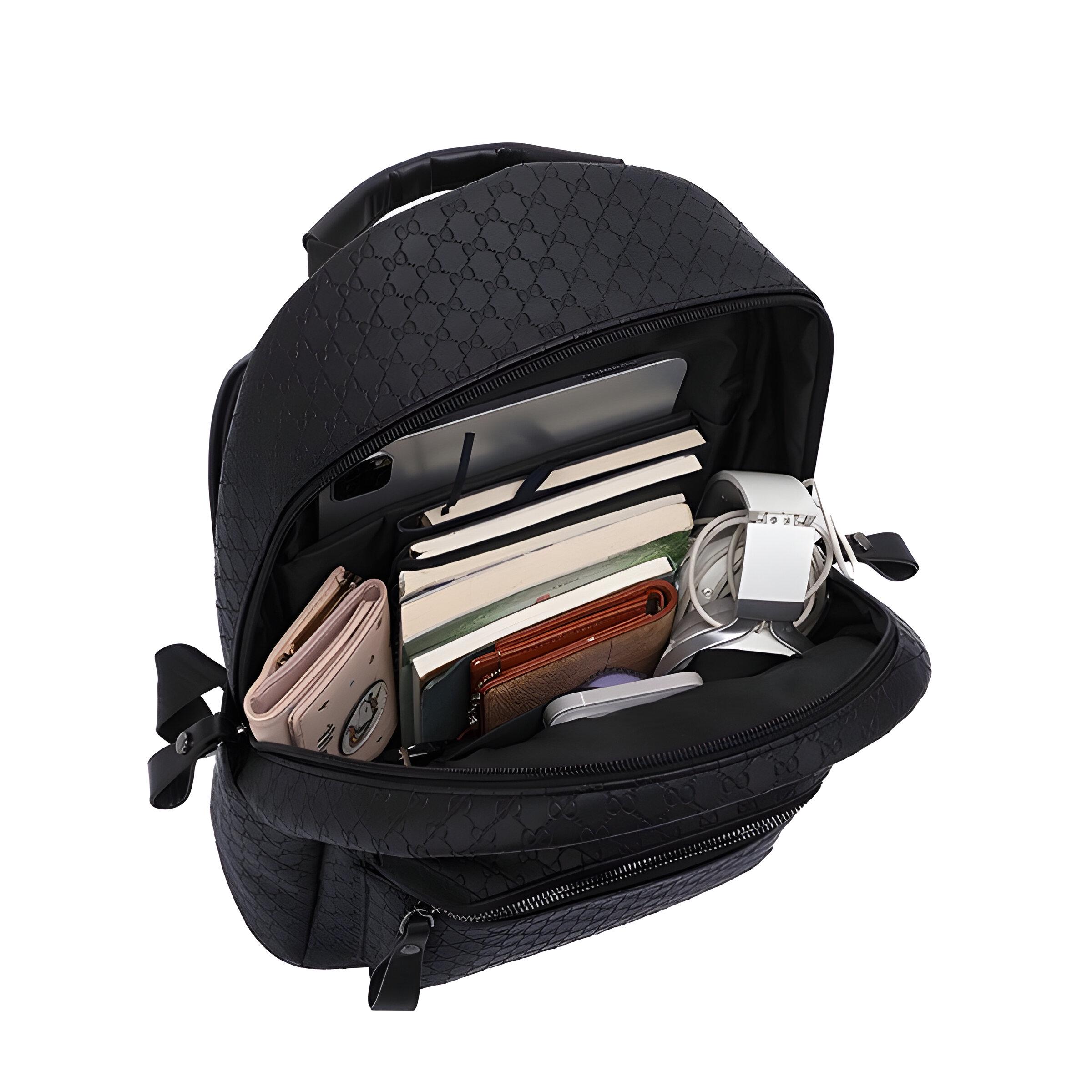 Рюкзак женский повседневный 30х15х36 см Черный (2255) - фото 4