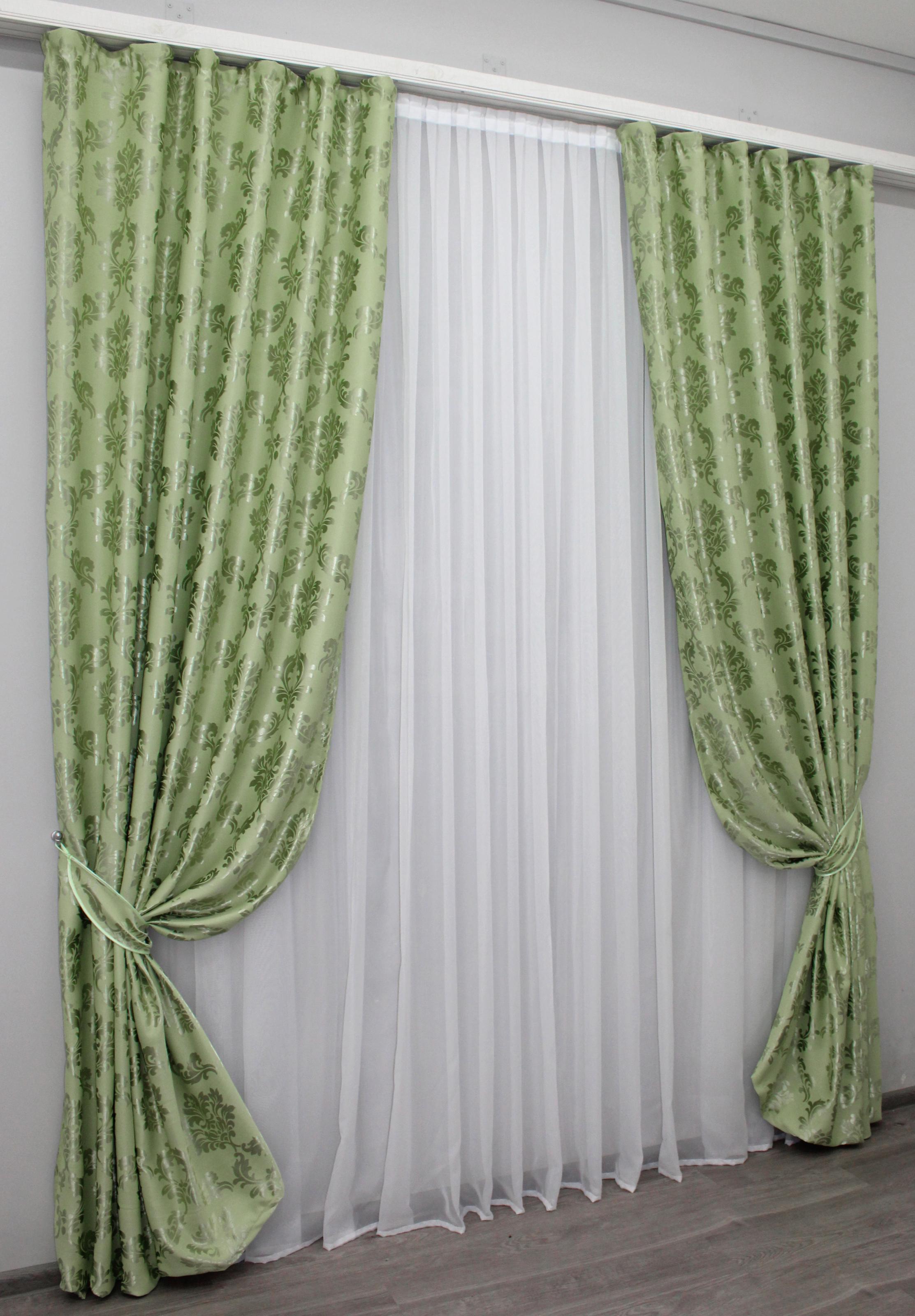 Комплект штор VR-Textil № 990ш блэкаут 150х270 см 2 шт. Салатовый (30-786)