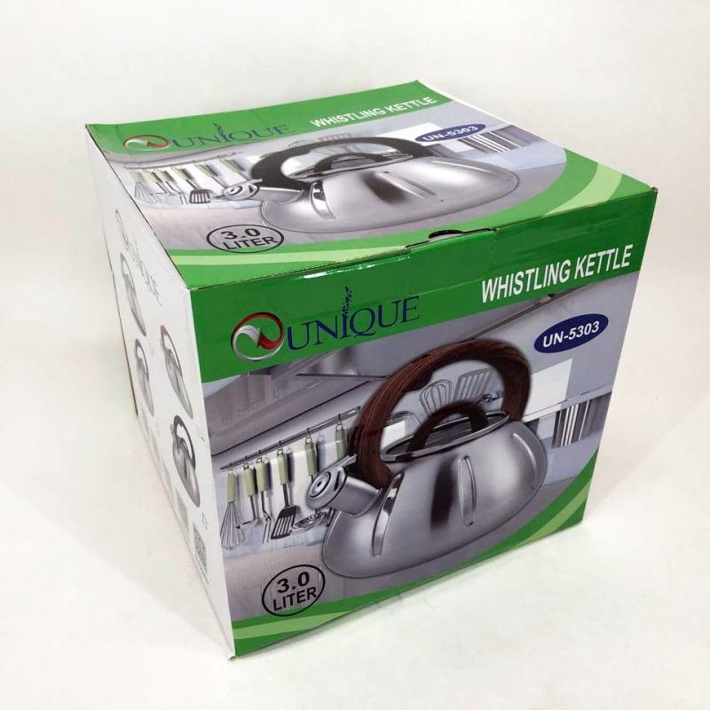 Чайник Unique UN-5303 со свистком 3 л Black (tf5905) - фото 9