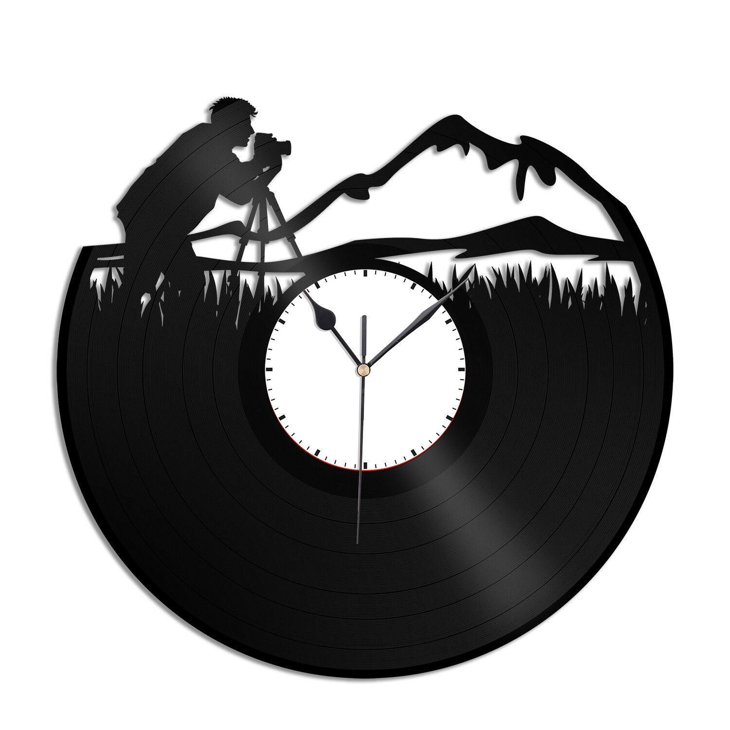 Часы настенные Фотограф 1863 из виниловой пластинки