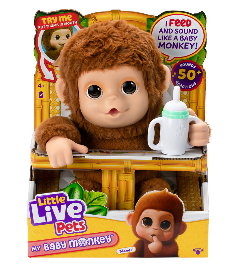 Іграшка інтерактивна Moose Little Live Pets My Baby Monkey Mango