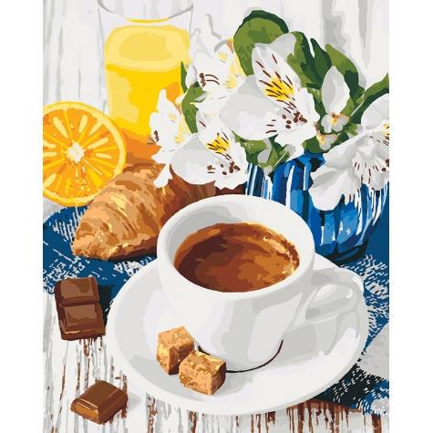 Набор для росписи по номерам Идейка Натюрморт Утренние ласощии 40х50 см (КНО5539-mt)