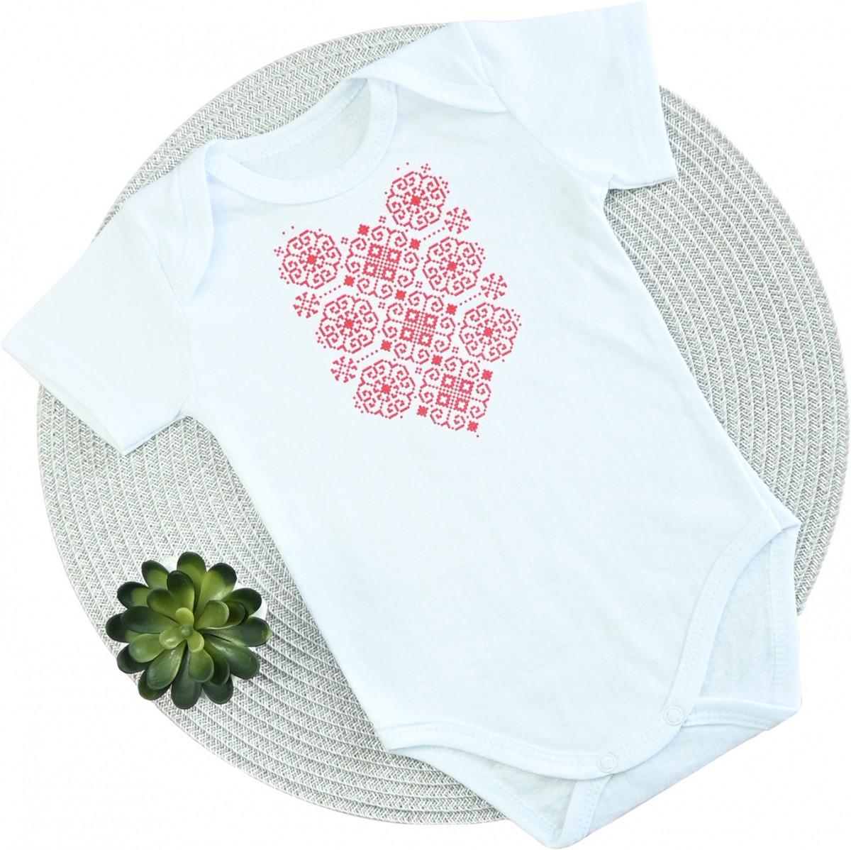 Боди Dexter's Вышиванка 74 см Белый