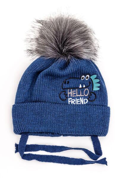 Шапка дитяча для хлопчиків Ельдар D889 фліс 46-50 см Бірюзовий