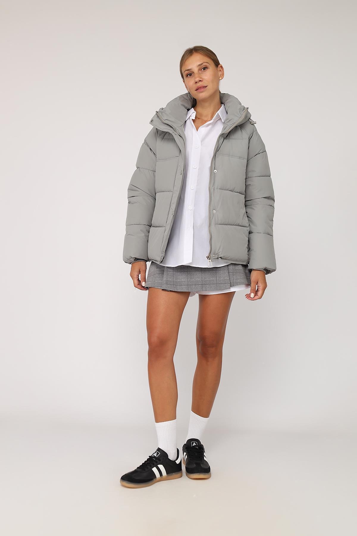 Куртка женская зимняя ЦБ-00277861 р. 54 Серый (29080010) - фото 2 Куртка женская зимняя ЦБ-00277861 р. 54 Серый (29080010) - фото 2