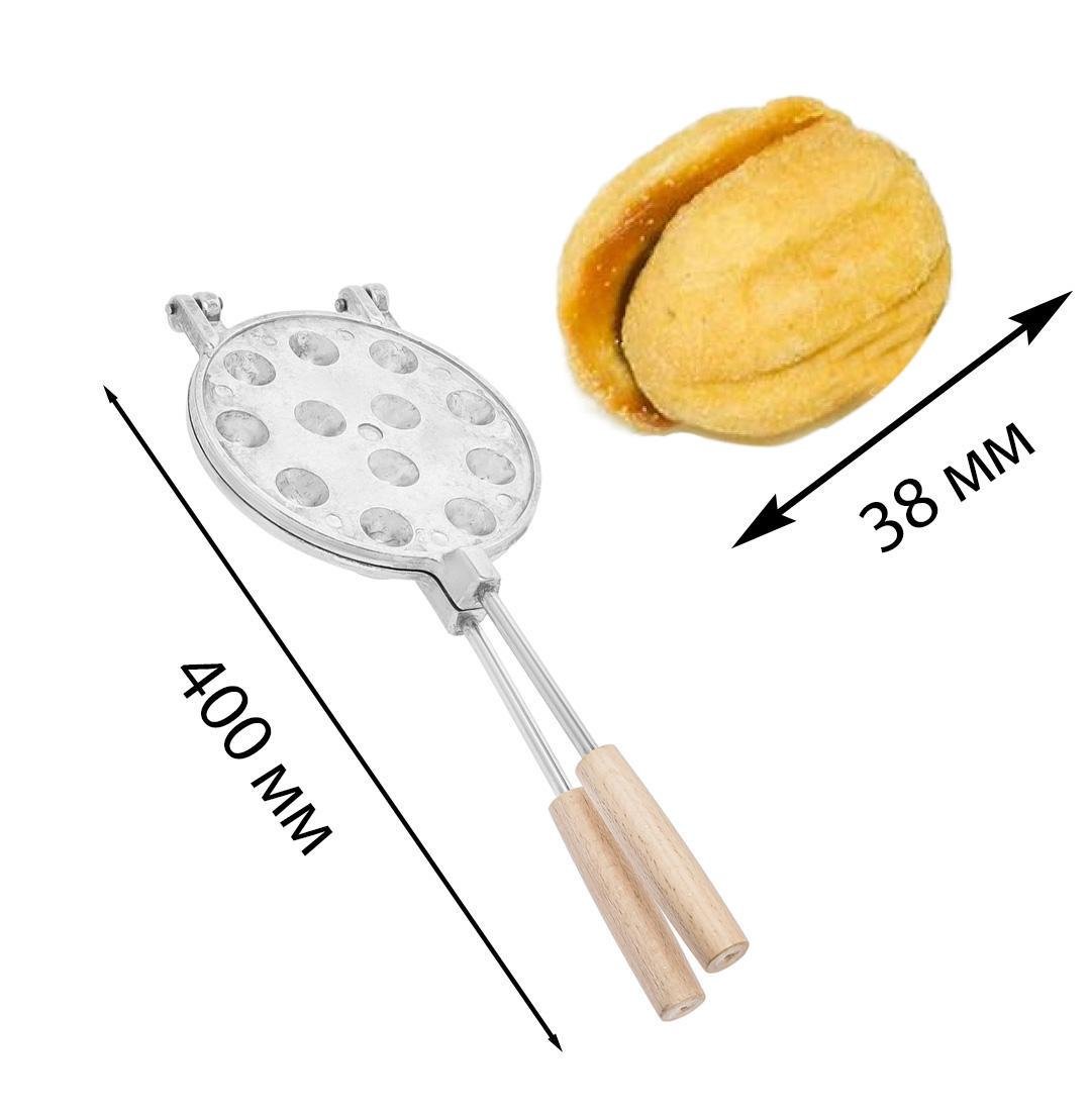 Форма для выпекания орешков ХЕАЗ на 12 половинок орехов со съемными ручками (87441) - фото 15 Форма для выпекания орешков ХЕАЗ на 12 половинок орехов со съемными ручками (87441) - фото 15