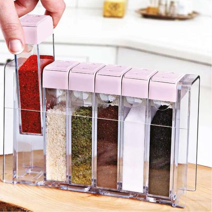 Органайзер для спецій Supretto 6 ємностей 50 мл і підставка 15,8х6,1х10,2 см пластик (opt-13549) - фото 5 Органайзер для спецій Supretto 6 ємностей 50 мл і підставка 15,8х6,1х10,2 см пластик (opt-13549) - фото 5