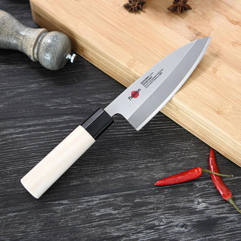 Кухонный нож Fissman Kensei Hanzo Деба 150 мм (2582) - фото 5 Кухонный нож Fissman Kensei Hanzo Деба 150 мм (2582) - фото 5