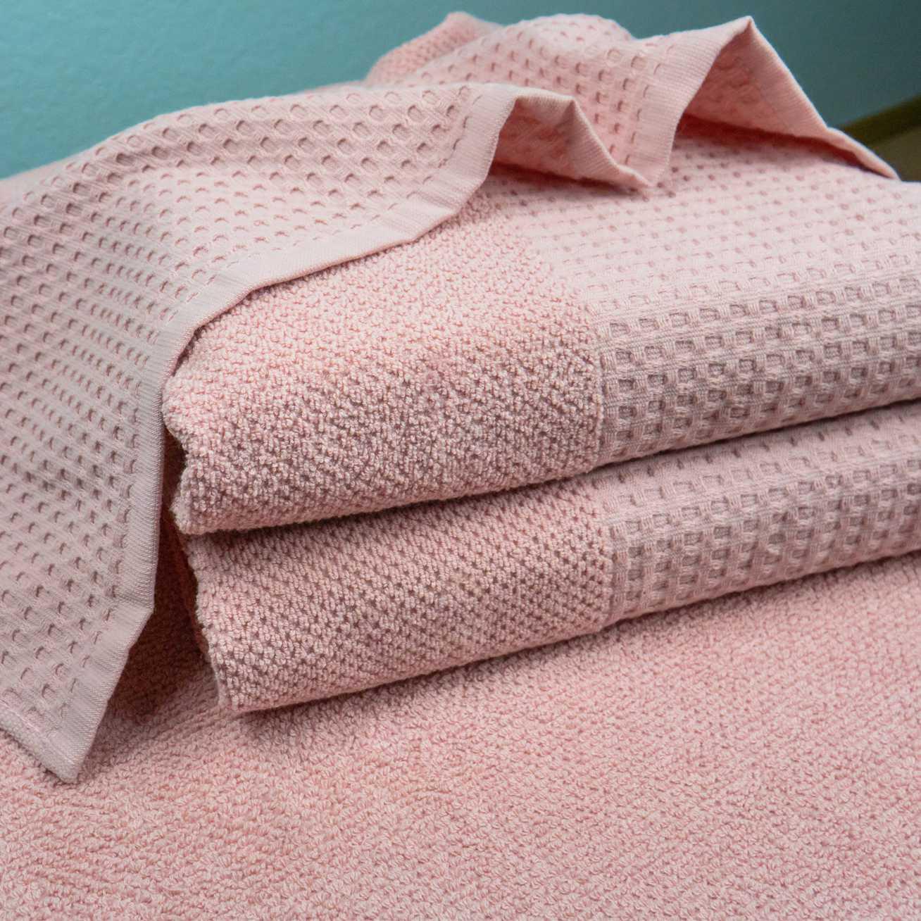 Рушник махровий GM Textile Бордюр вафельний 40х70 см Рожевий (500-70-vb-pink) - фото 3