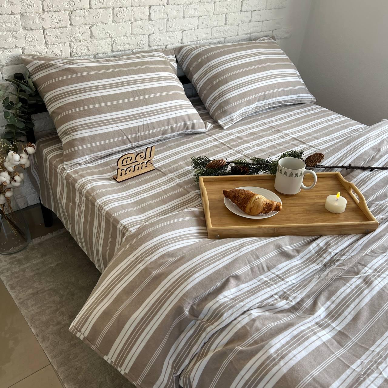 Комплект постільної білизни Ell Home фланель на резинці полуторний наволочки 50x70 см/70x70 см Бархан (29337802) - фото 5 Комплект постільної білизни Ell Home фланель на резинці полуторний наволочки 50x70 см/70x70 см Бархан (29337802) - фото 5