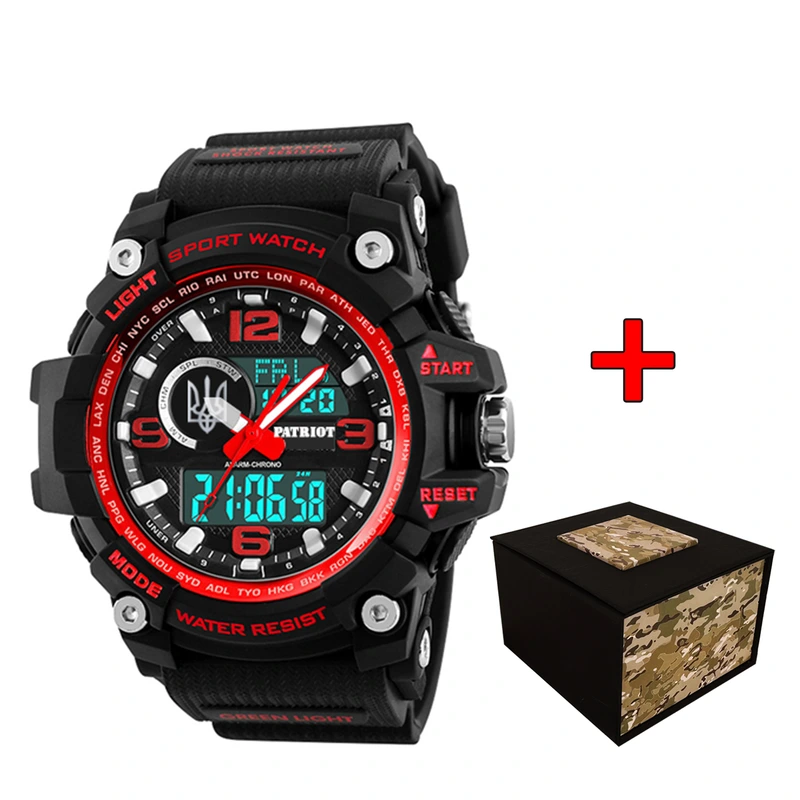 Наручные часы Patriot 012BKRDUASI Трезубец серебро с коробкой Черный/Красный - фото 2 Наручные часы Patriot 012BKRDUASI Трезубец серебро с коробкой Черный/Красный - фото 2