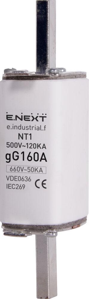 Предохранитель ножевой E.NEXT e.industrial.f.nt1.160 NT1 160А gG с плавкой вставкой (i0760014) - фото 1 Предохранитель ножевой E.NEXT e.industrial.f.nt1.160 NT1 160А gG с плавкой вставкой (i0760014) - фото 1