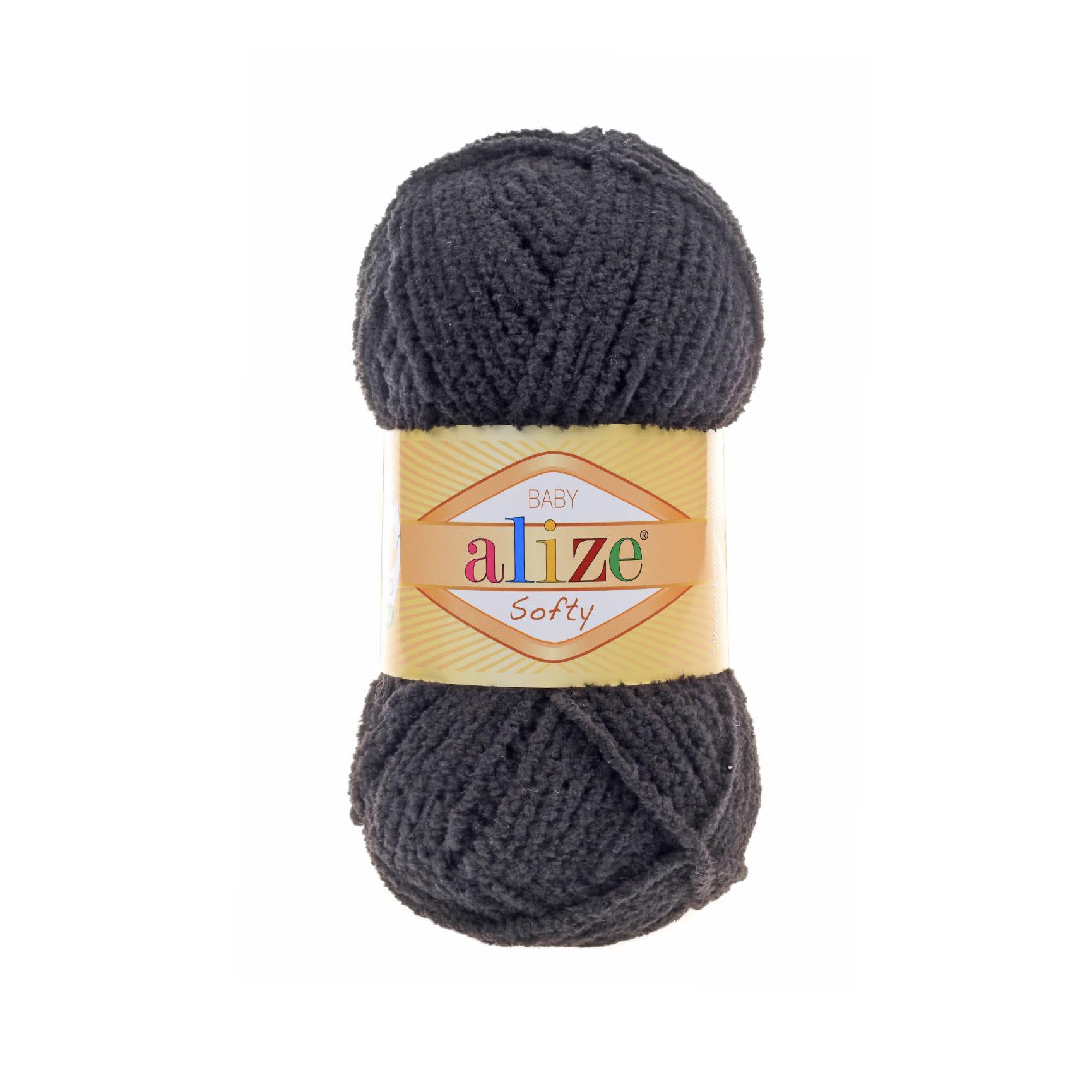 Пряжа Alize Softy 770 черный (2642) Пряжа Alize Softy 770 черный (2642)