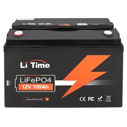 Аккумуляторная батарея Li-TIME 12,8V 100 Ah LiFePo4 100А Черный (30835539)