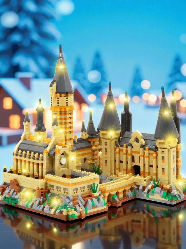 Конструктор детский Гарри Поттер Замок Хогвартс 6393 деталей с LED подсветкой (30230475)