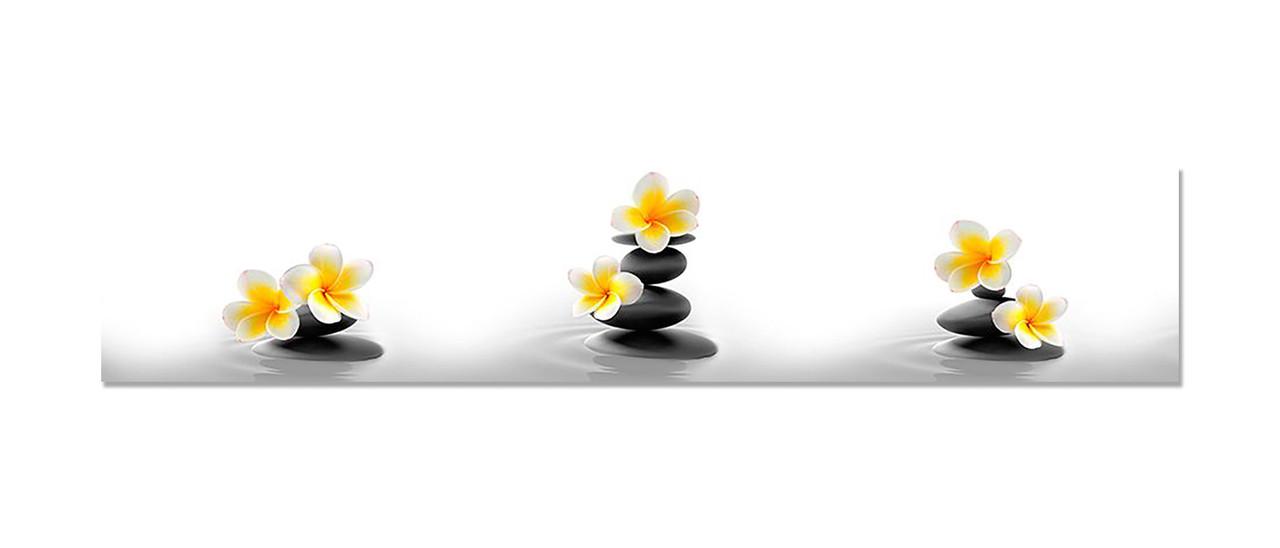 Наклейка виниловая 3D Zatarga Черные камни и Цветы 600х3000 мм (1271805771)