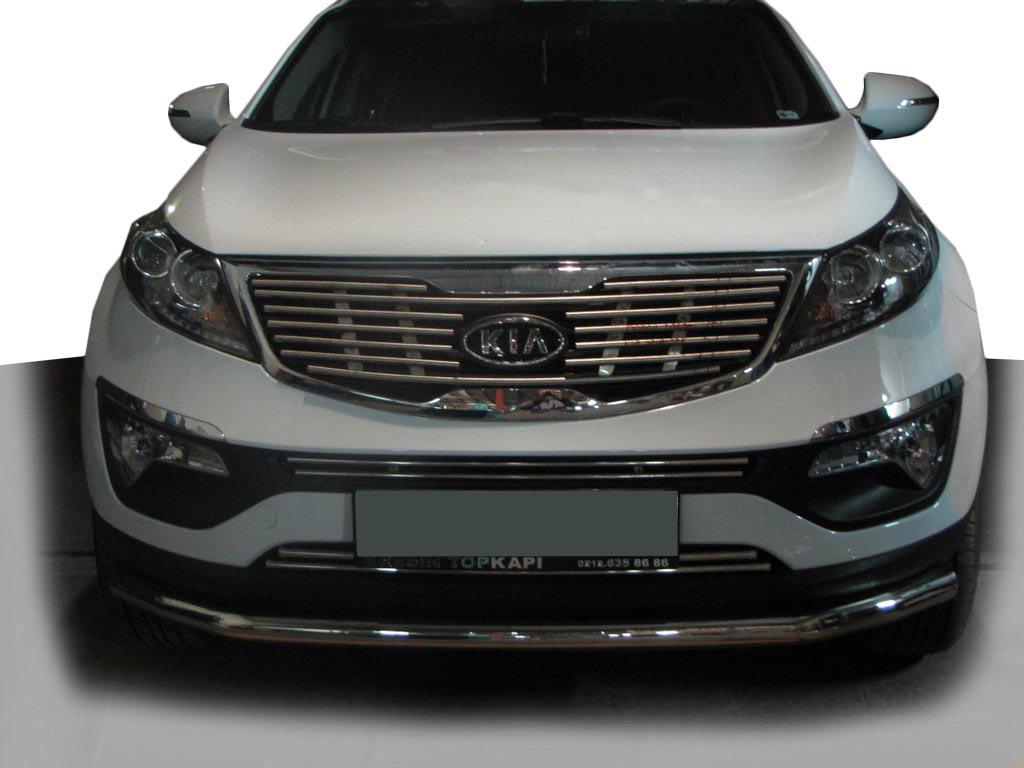 Передняя защита ST008 CAN для Kia Sportage 2010-2015 гг. нержавеющая сталь Хром