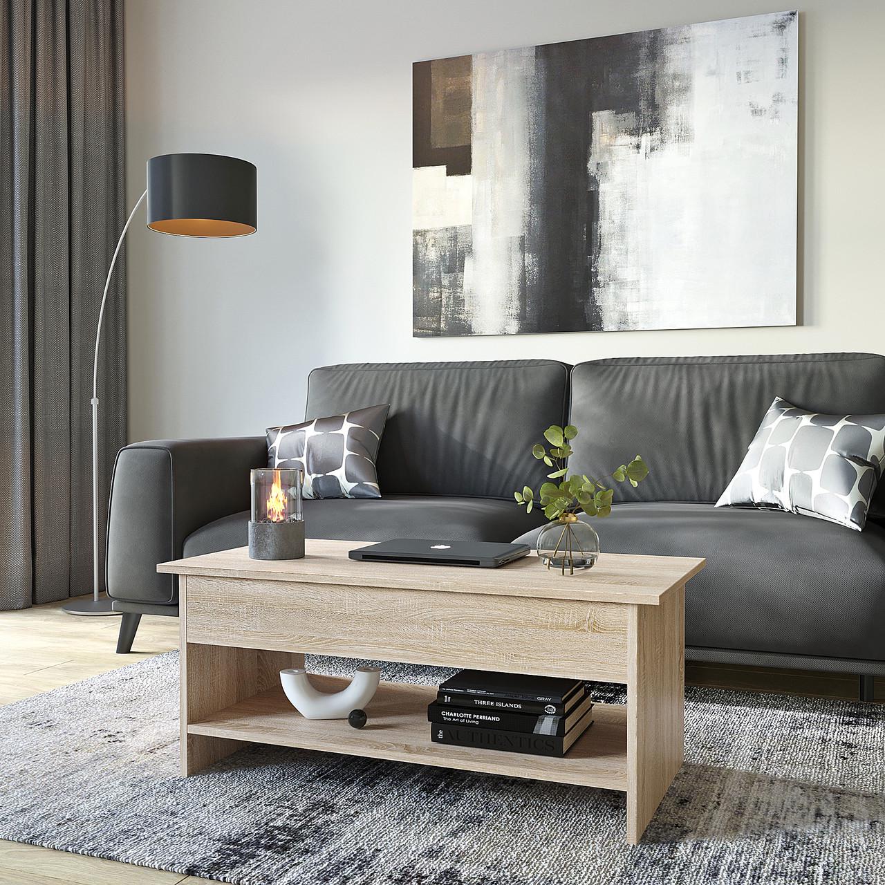 Стол-трансформер журнальный Компанит 98,4х50,4х42 см Дуб сонома (24835832) - фото 2