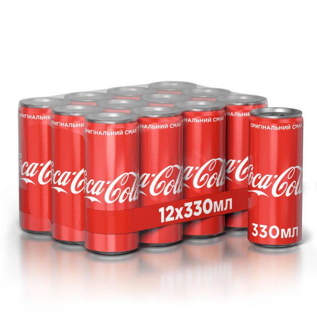 Упаковка напитка Coca-Cola 0.33 л х 12 банок (МА001235) - фото 2 Упаковка напитка Coca-Cola 0.33 л х 12 банок (МА001235) - фото 2