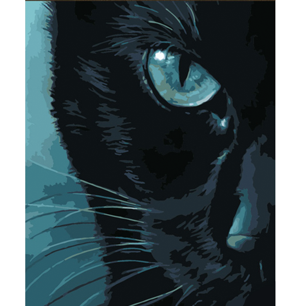 Картина по номерам Strateg Холодный взгляд 40x50 см (Str-DY305)