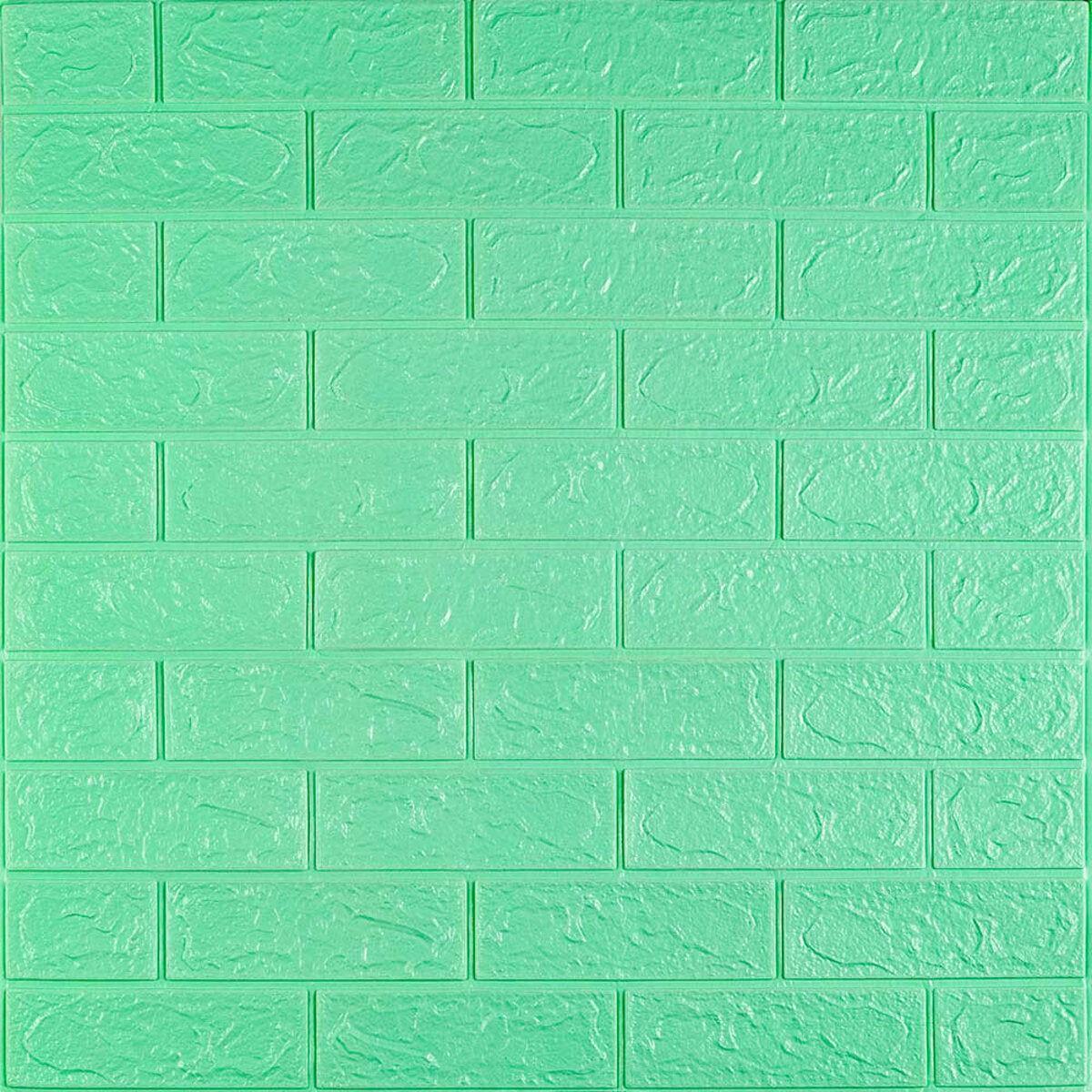 3D-панель Кирпич самоклеящийся 700х770х3 мм Мятный (SW-00000233)