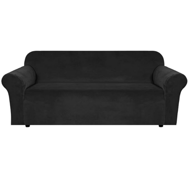 Чехол для двухместного дивана Slavich велюр 145х185 см Черный Чехол для двухместного дивана Slavich велюр 145х185 см Черный