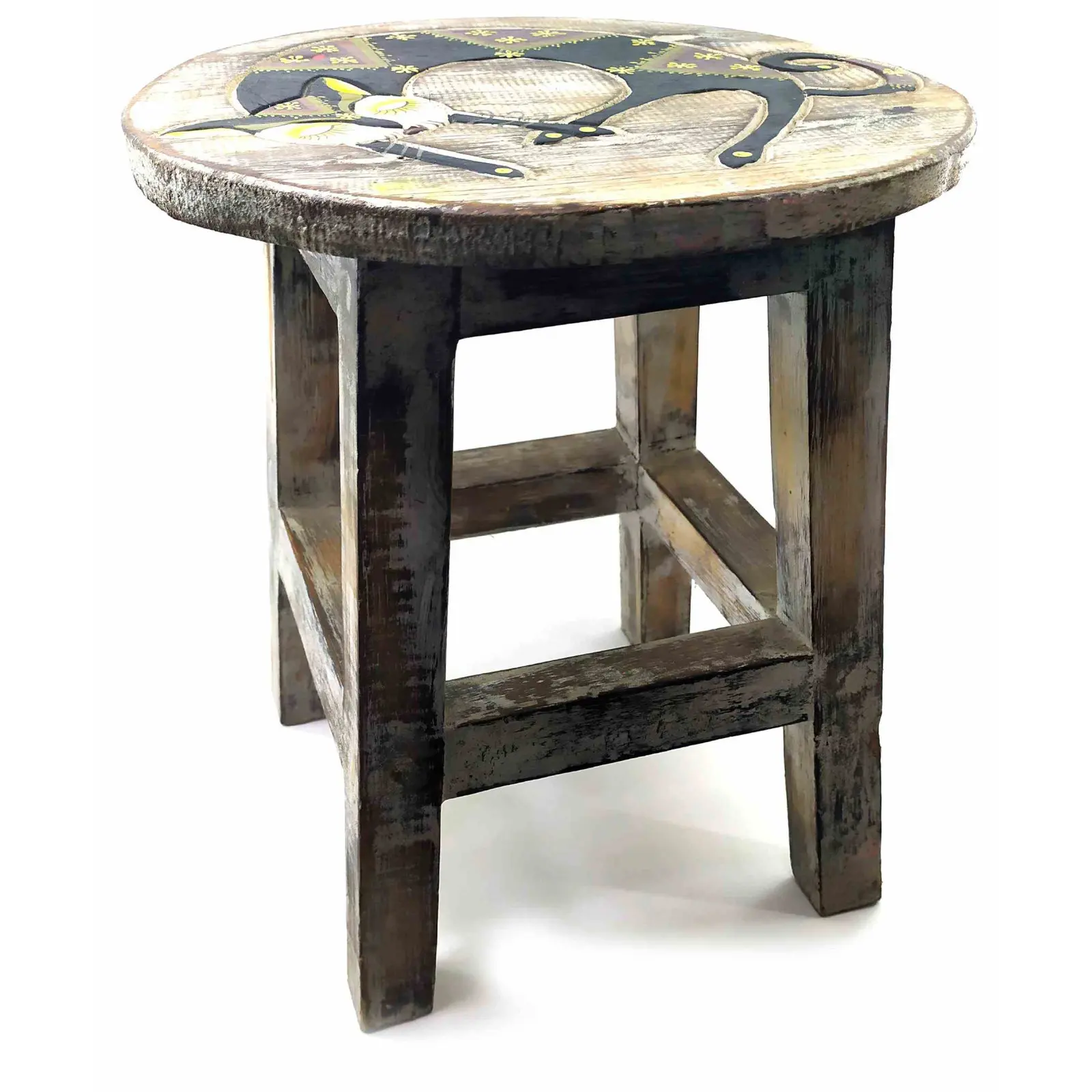 Табурет дерев'яний кіт 30х25х26 см (32652)