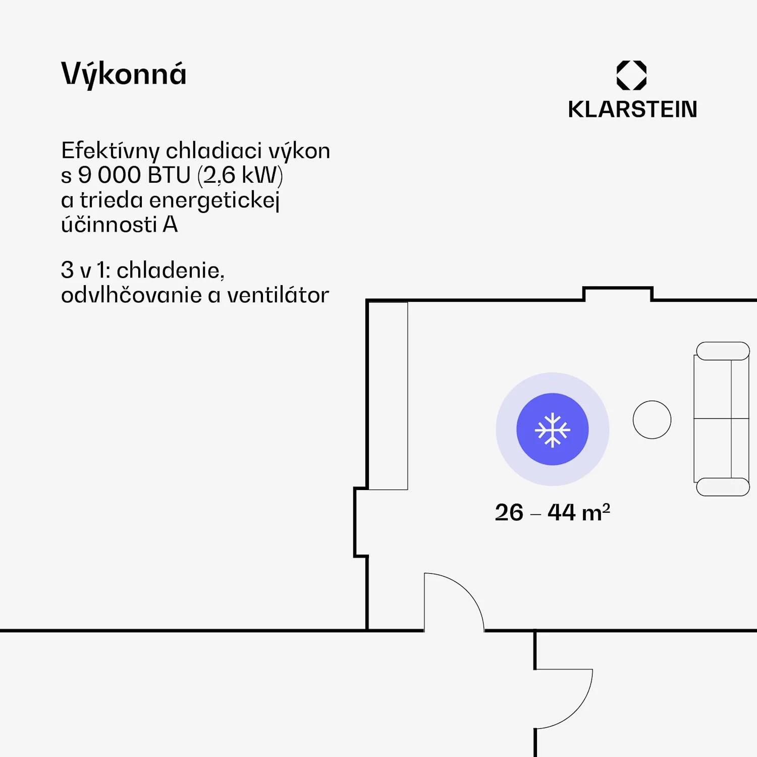 Кондиционер мобильный Klarstein Pure Blizzard Smart 9000 BTU Черный (10035808) - фото 3 Кондиционер мобильный Klarstein Pure Blizzard Smart 9000 BTU Черный (10035808) - фото 3