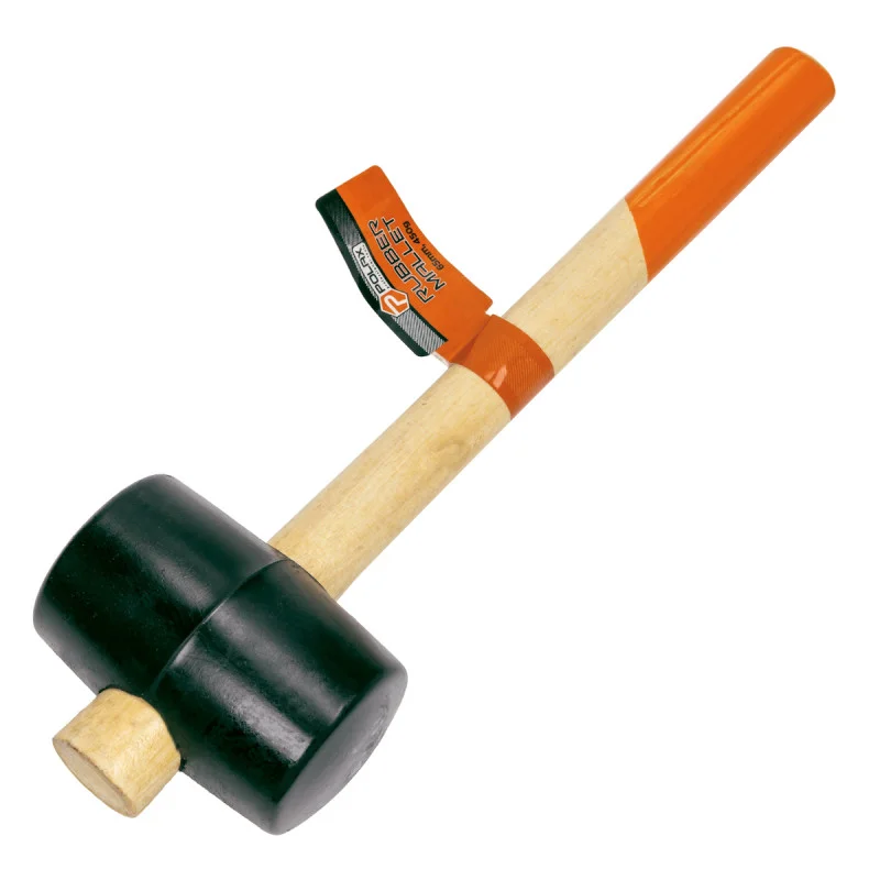 Киянка резиновая Polax с деревянной ручкой 65 мм 450 г Черный (39-005)