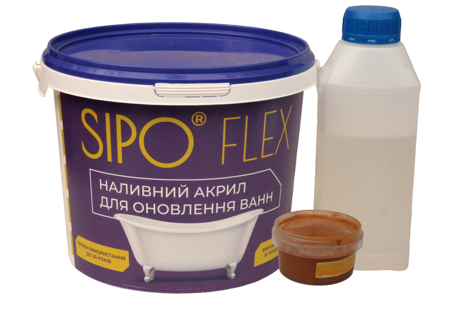 Акрил жидкий Sipo для реставрации ванн 1,2 м Желтый (23915849)