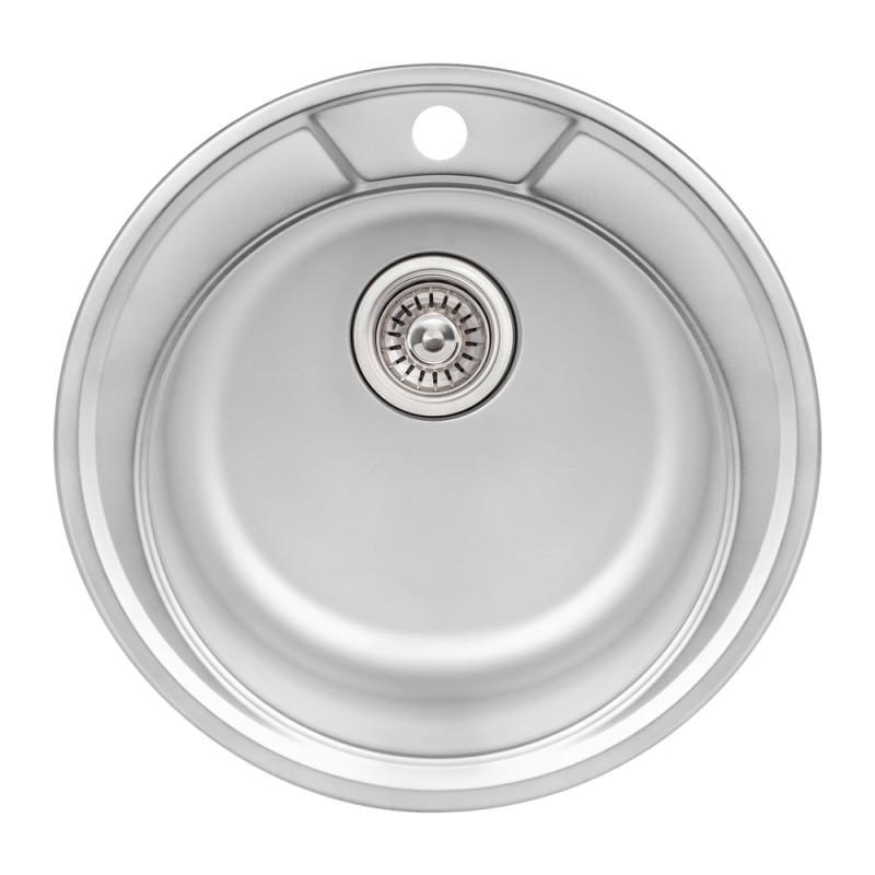 Кухонная мойка Q-tap D490 Satin 0,8 мм 10349 (QTD490SAT08)
