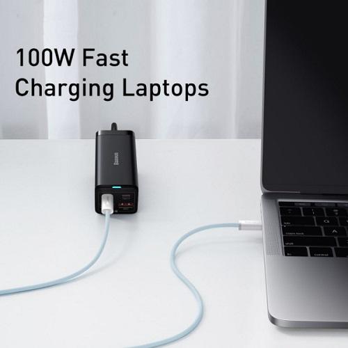 Кабель Baseus USB 2.0 Type-C M-M CALD000203 1 м 20V/5A 100W Dynamic Series Синий (11011729) - фото 6