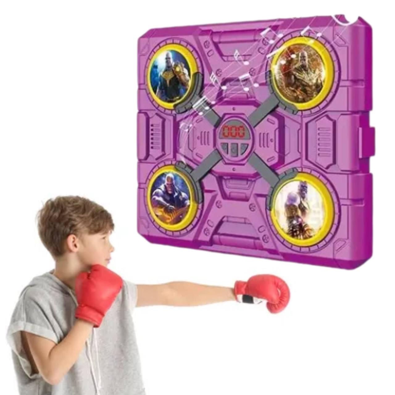 Детский музыкальный тренажер для бокса Танос настенный с Bluetooth и LED-подсветкой Фиолетовый (a260a91c) - фото 4 Детский музыкальный тренажер для бокса Танос настенный с Bluetooth и LED-подсветкой Фиолетовый (a260a91c) - фото 4