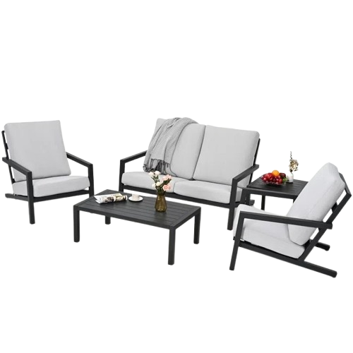 Комплект уличной мебели мягкой Loft с металлическим каркасом (KS-1375-NM)