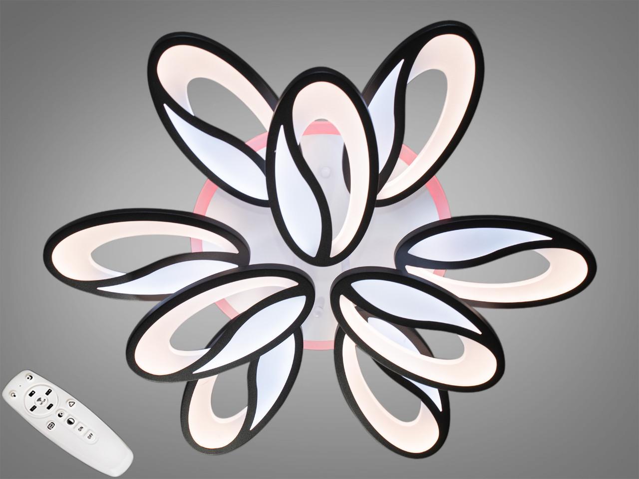 Люстра потолочная с димером LED 8090/6+3BK 3col dim (2437593414)