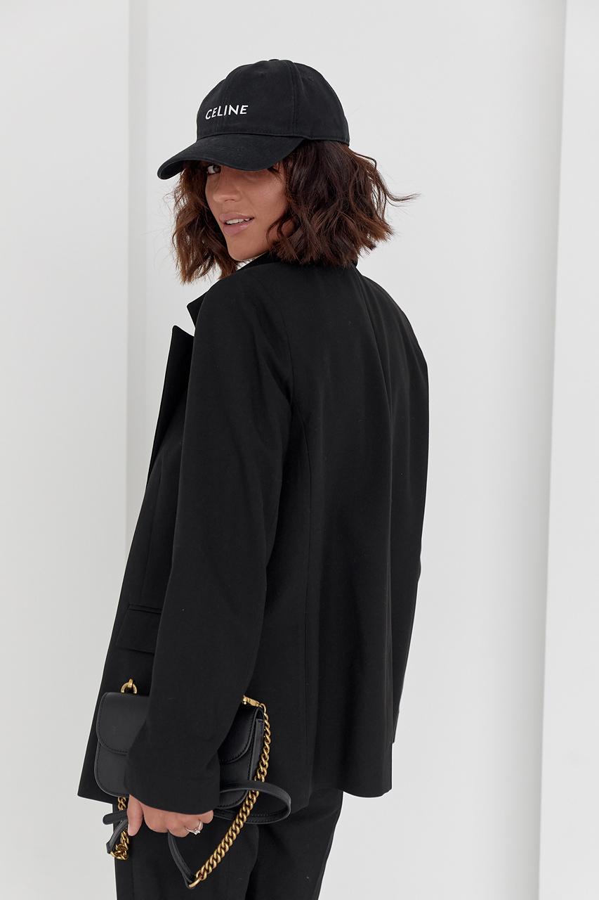 Пиджак классический без застежки L Черный (11909123) - фото 2 Пиджак классический без застежки L Черный (11909123) - фото 2