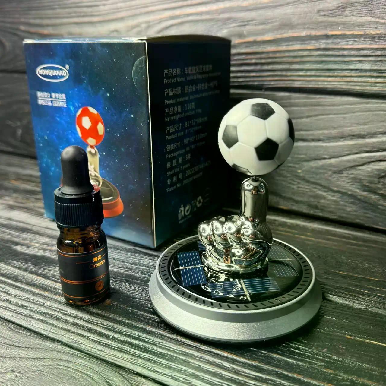 Ароматизатор для авто Футбольний м'яч на сонячній батареї Silver (j98-vj6-49s) - фото 2 Ароматизатор для авто Футбольний м'яч на сонячній батареї Silver (j98-vj6-49s) - фото 2