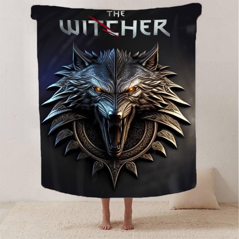 Плед плюшевый с 3D рисунком велюр The Witcher Ведьмак 160х200 см (12900А)