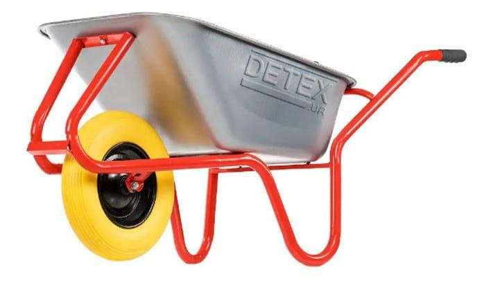 Тачка садово-строительная одноколесная DETEX D-2 с полиуретановым колесом 4х8 подшипник 85 л 180 кг (98-503-2)