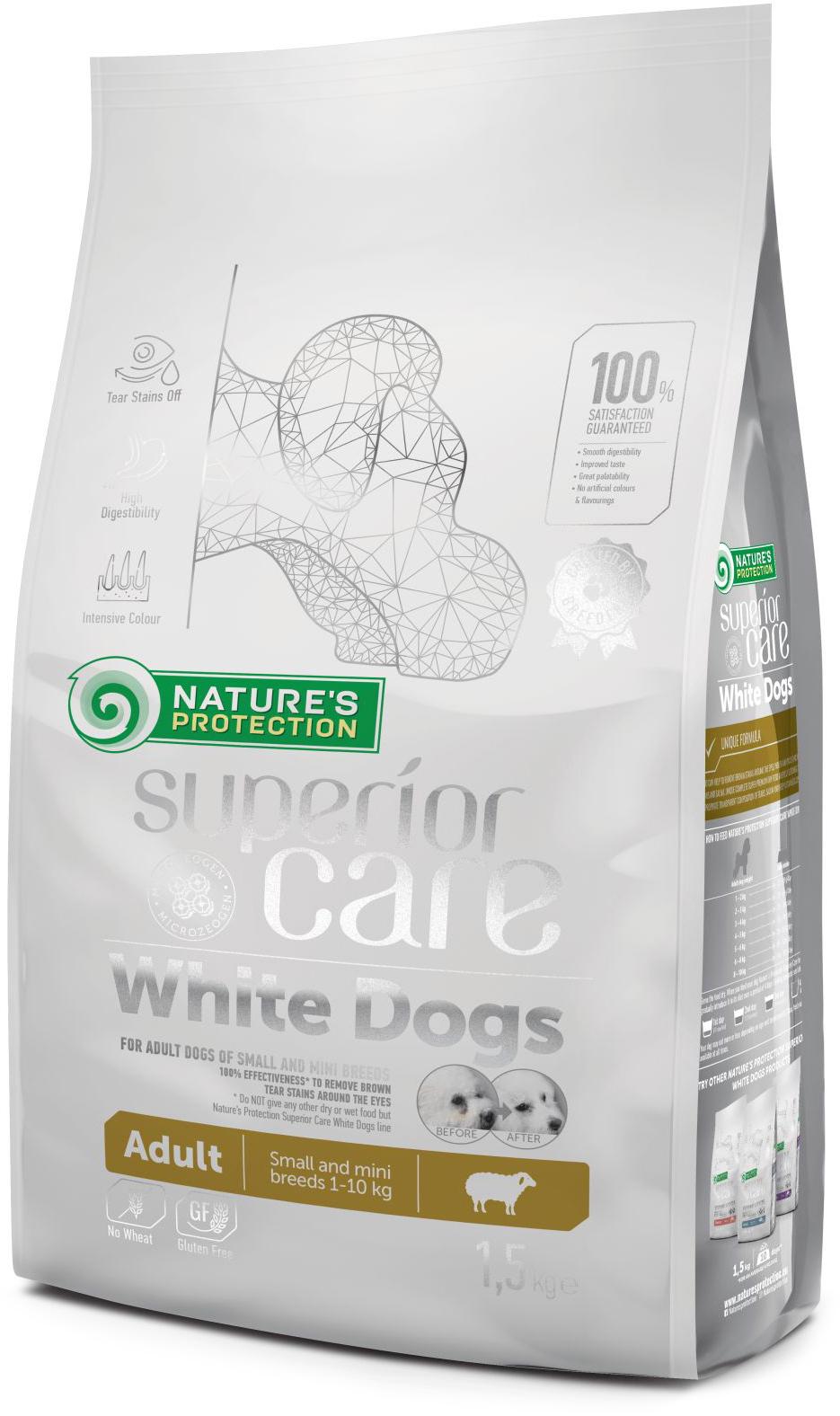 Корм сухой для собак Nature's Protection Superior Care White Dogs Small and Mini Breeds 1,5 кг (4771317456632)