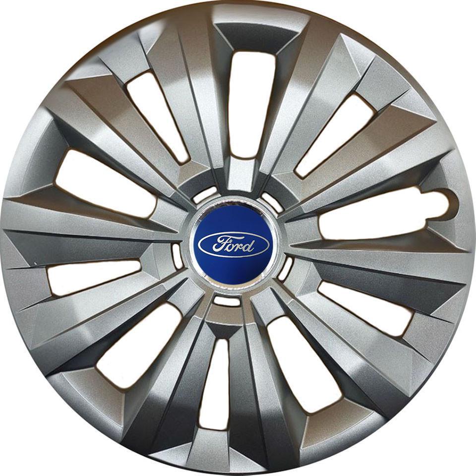 Колпаки SJS 346 с логотипом Ford R15 4 шт. Серебристый