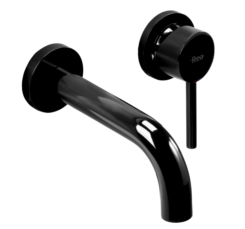 Змішувач для раковини Rea LUNGO GLOSSY BOX прихованого монтажу Black (2810372702)